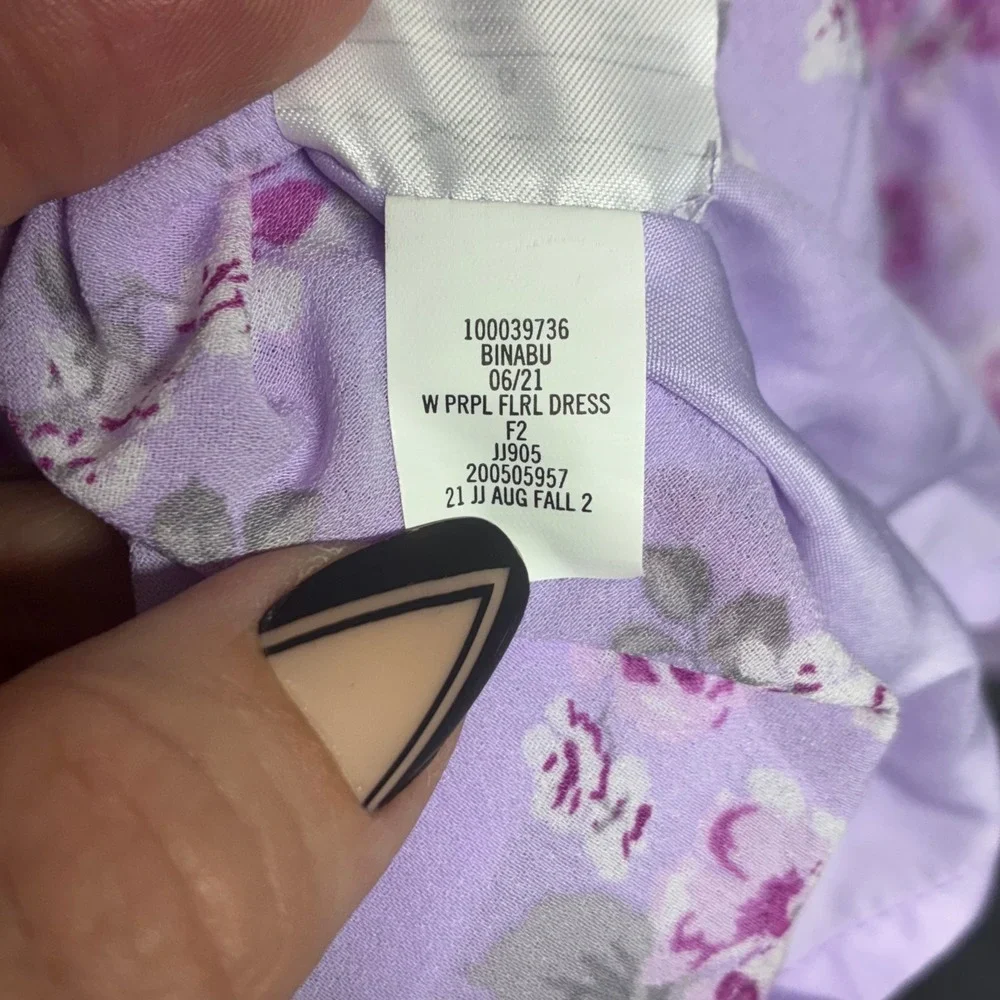 Janie and Jack Girls Purple Chiffon Floral Rose Ruffle Tiered Dress 8 Cottage